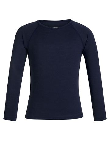 Midnight Navy Kids' Icebreaker Merino 200 Oasis Crewe Thermal Top Long Sleeve | USA 1943HAPK